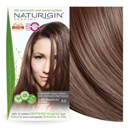 Naturigin Permanent Hair Dye, 5.0 Light Chocolate Brown, Ammonia and Paraben Free, up to 1 - Image 2